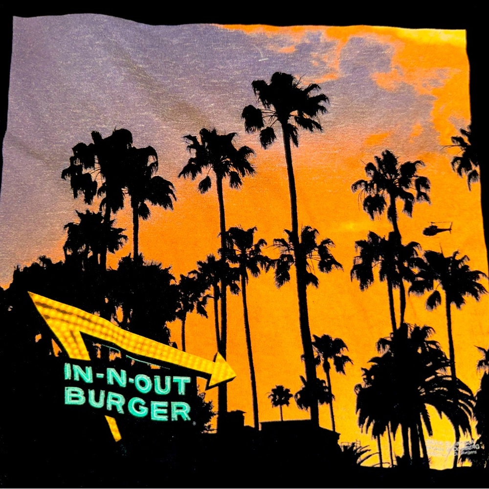 In-N-Out Burger TEXAS Palm Tree Sunset T-Shirt